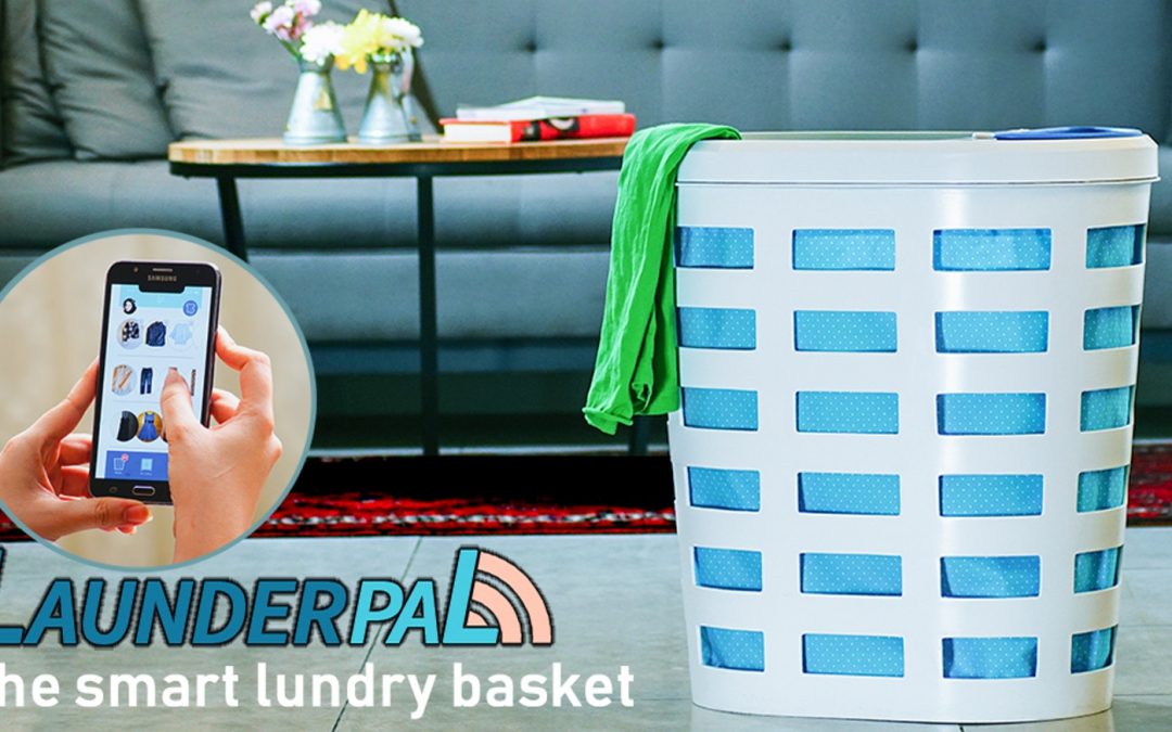 LaunderPal is a smart laundry basket that takes care of your clothes and helps you manage them
